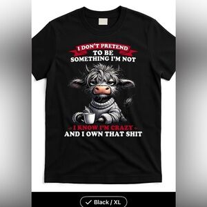 Black Graphic  funny T-Shirt XL